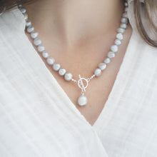 Load image into Gallery viewer, Silver Grey Baroque Pearl Necklace