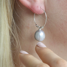 Load image into Gallery viewer, Baroque Freshwater Pearl Hoops