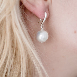 Large Freshwater Pearl Ball Earrings